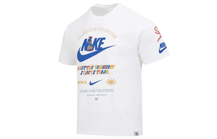 Nike Retro sports breathable white short sleeve T-shirt, with your logo imprint, print, American style, for running
