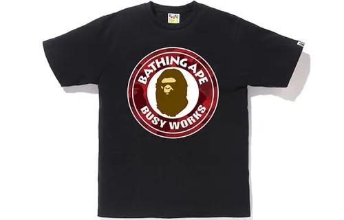 A BATHING APE Bape T Shirts Unisex Crew Neck Moderate Straight Fit