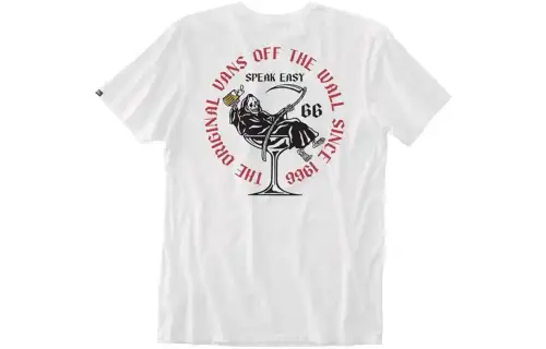 Vans T Shirts Men's White Crew Neck Moderate Straight Fit