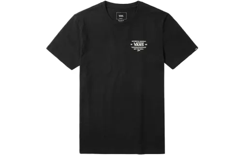 Vans T Shirts Men's Black Crew Neck Moderate Straight Fit