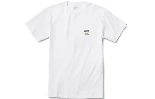 Vans T Shirts Men's White Crew Neck Moderate Straight Fit
