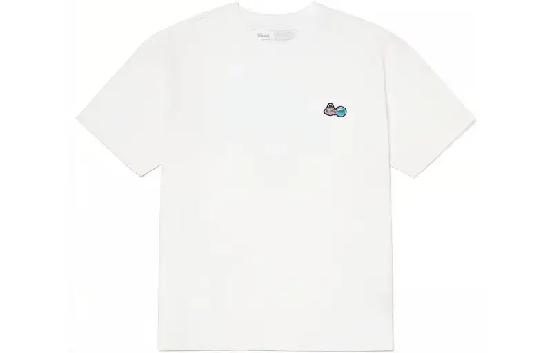 Vans T Shirts Men's White Crew Neck Moderate Straight Fit