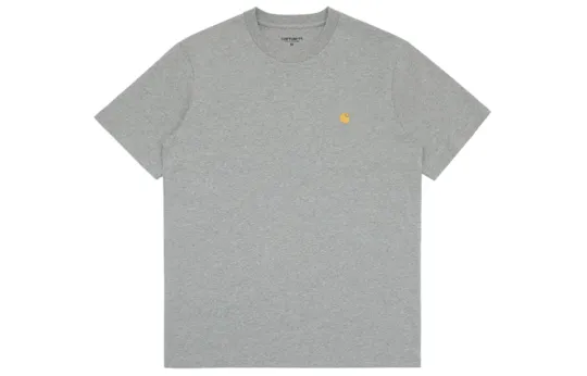 Carhartt WIP T Shirts Men's Gray Crew Neck Moderate Straight Fit