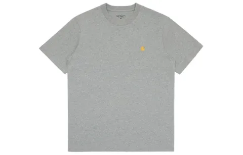 Carhartt WIP T-Shirts Men's Gray Crew Neck Moderate Straight Fit