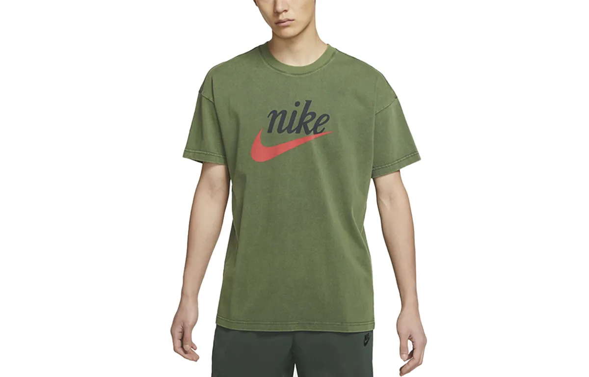 Nike Drop Shoulder Sleeve T Shirt Men's Green