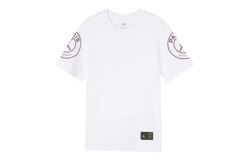 Jordan T Shirts Men's White Crew Neck Moderate Straight Fit