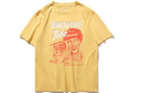 Li Ning X Tide T Shirts Men's Crew Neck Moderate Straight Fit