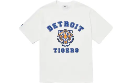 MLB Drop Shoulder Sleeve T-Shirt Unisex White
