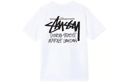 Stussy T Shirts Unisex White Crew Neck Moderate Straight Fit