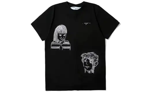 OFF WHITE SS20 T Shirts Men's Crew Neck Moderate Straight Fit