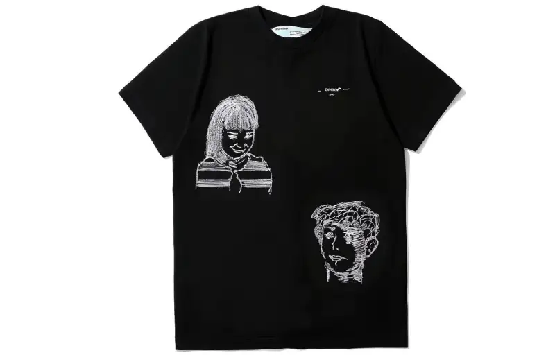 OFF WHITE SS20 T Shirts Men's Crew Neck Moderate Straight Fit