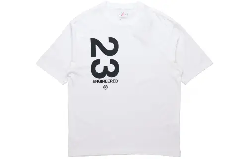 Jordan Drop Shoulder Sleeve T-Shirt Men's White