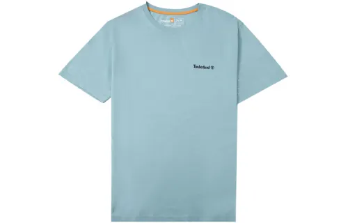 Timberland T Shirts Men's Blue Crew Neck Moderate Straight Fit