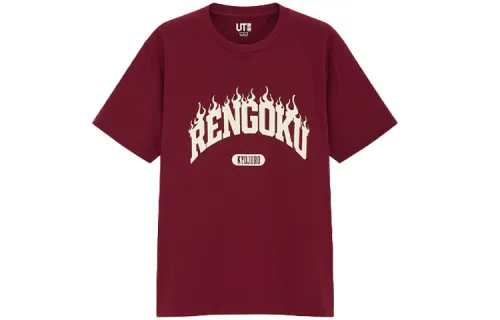 UNIQLO Straight T-Shirt Unisex Maroon