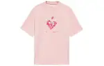 Li Ning Sports Fashion Collection T Shirts Unisex Pink Crew Neck Moderate Straight Fit