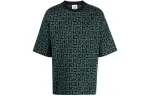 KENZO T Shirts Men's Green Crew Neck Straight Fit