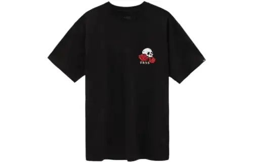 Vans T Shirts Men's Black Crew Neck Moderate Straight Fit