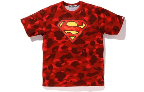 Bape X Dc Superman Color Camo Tee