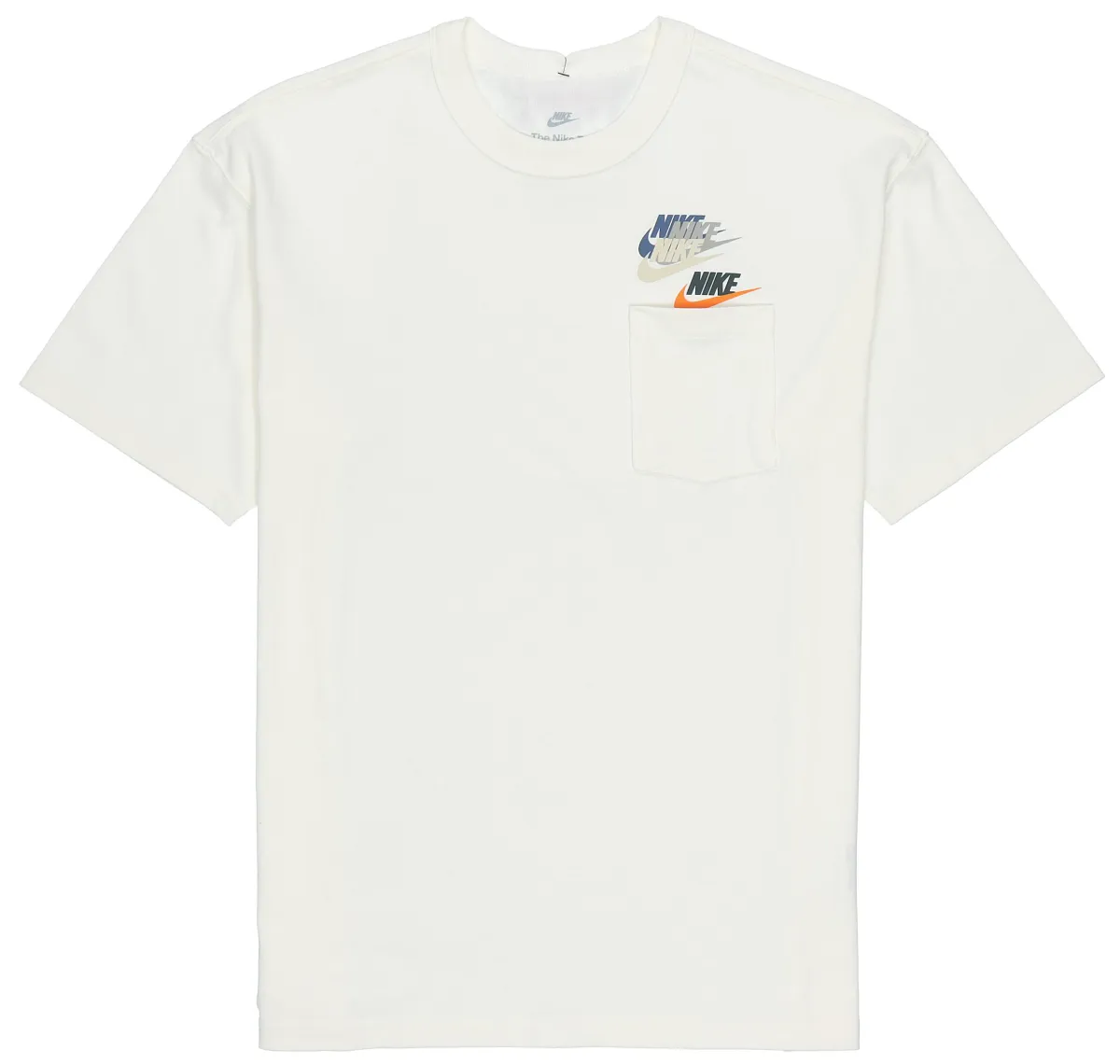 Nike T-Shirts Men's White Crew Neck Moderate Straight Fit