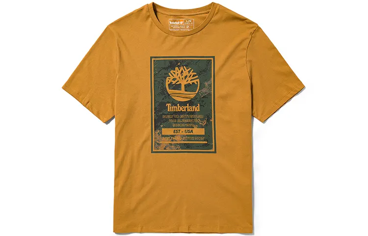 Timberland T Shirts Unisex Wheat Crew Neck Moderate Straight Fit