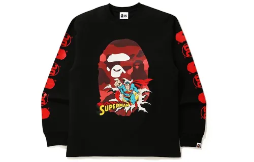 Bape X Dc Superman Long Sleeve Tee