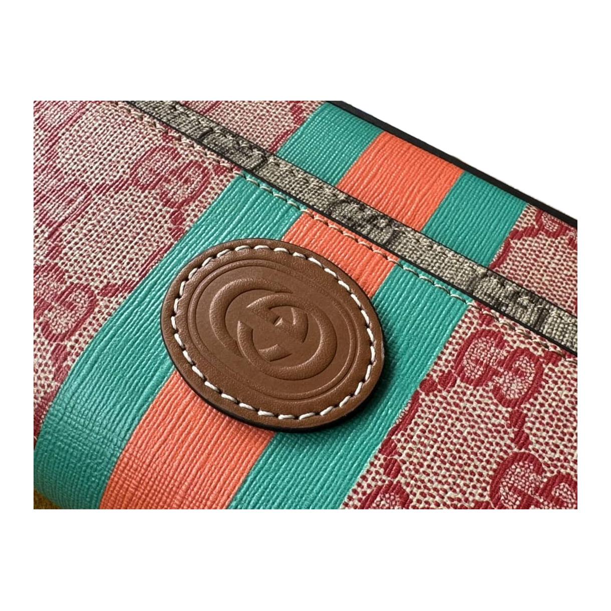 Женская сумка Gucci (коричнево-розовая) — фото 5