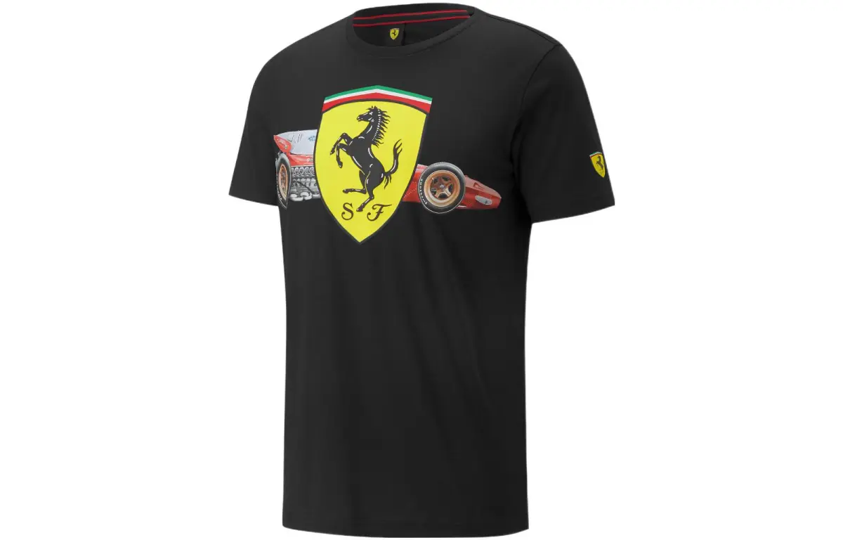 PUMA T-Shirts Men's Black Crew Neck Moderate