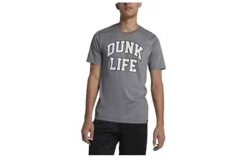 Jordan T Shirts Men's Gray Crew Neck Moderate
