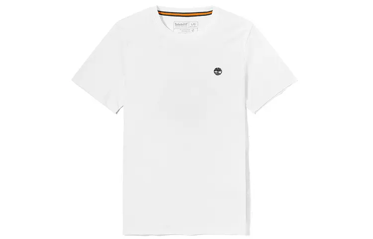 Timberland T Shirts Men's White Crew Neck Moderate Straight Fit