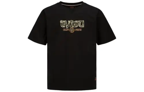 EVISU T Shirts Men's Crew Neck Moderate Straight Fit