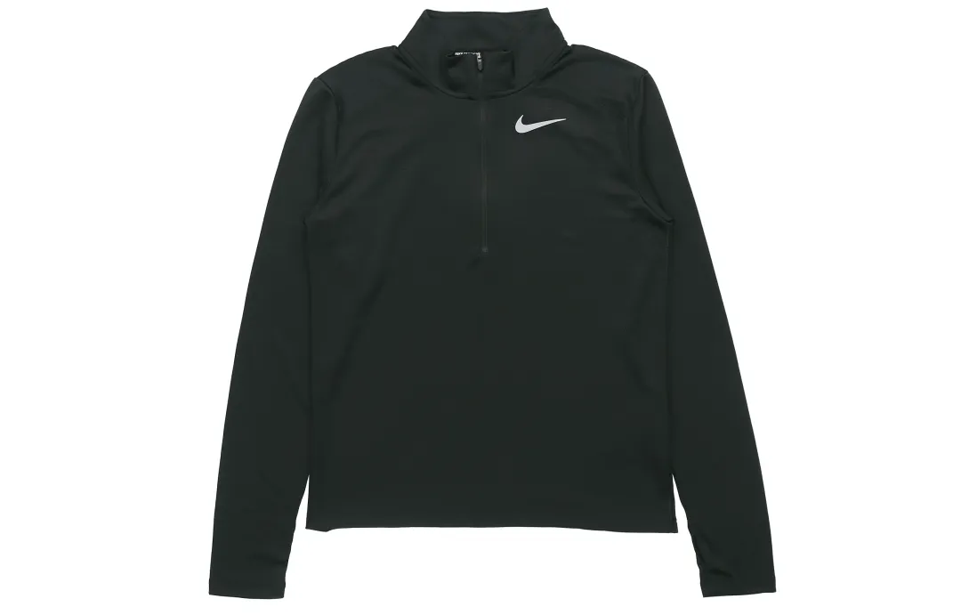 Nike T Shirts Men's Black Stand Collar Thin Straight Fit