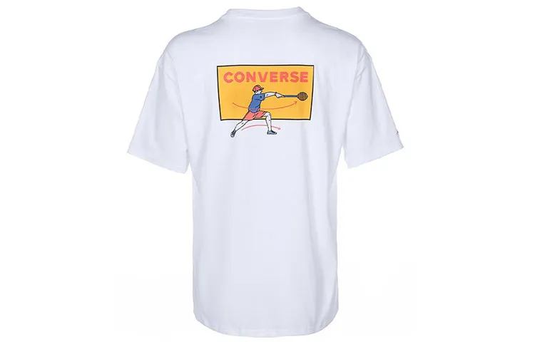 Converse T-Shirts Unisex White Crew Neck Moderate
