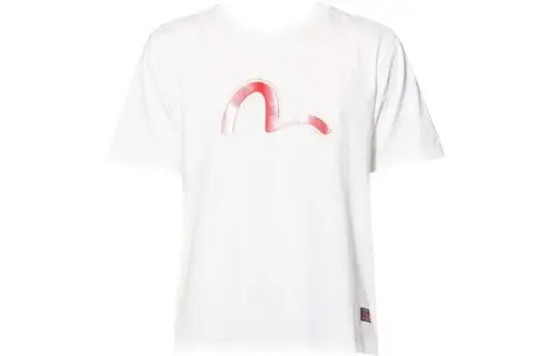 EVISU Straight Fit T Shirt Men's White Gift Recommendation