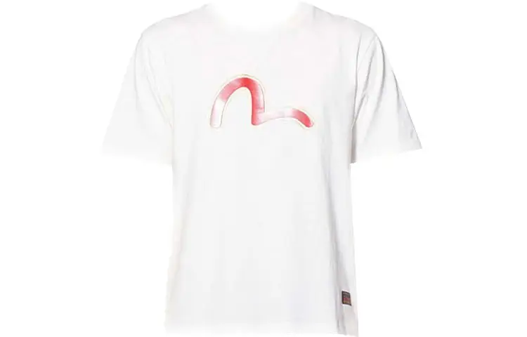 EVISU Straight Fit T Shirt Men's White Gift Recommendation