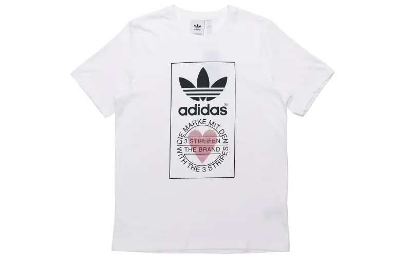 Adidas Originals Love Printing Short Sleeve T Shirt Men's White