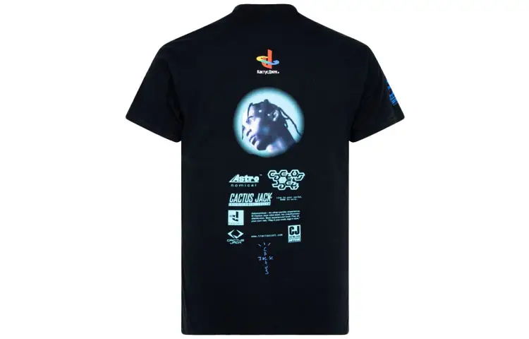 Travis Scott T Shirts Unisex Black Crew Neck Moderate Straight Fit