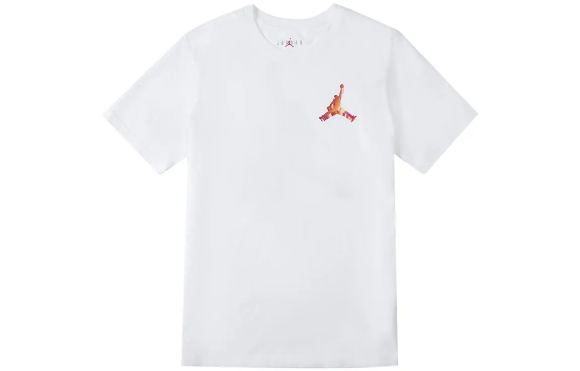 Jordan T-Shirts Men's White Crew Neck Moderate Straight Fit