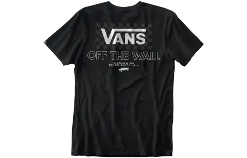 Vans T Shirts Men's Black Crew Neck Moderate Straight Fit