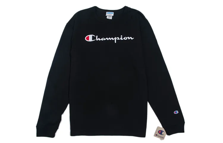 Champion T Shirt US Version Unisex Black