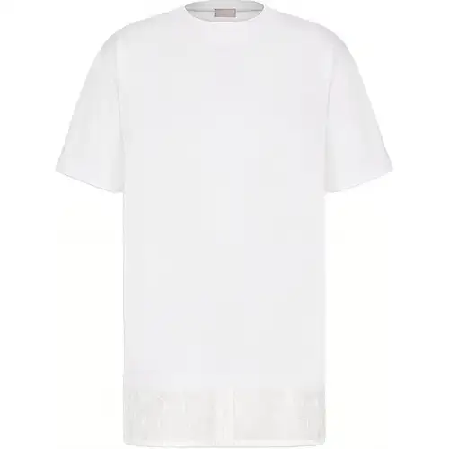 DIOR Quarterly New Products T Shirts Men's White Crew Neck Moderate Straight Fit