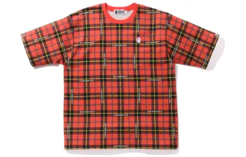 Bape Logo Check Relaxed Fit One Point Tee