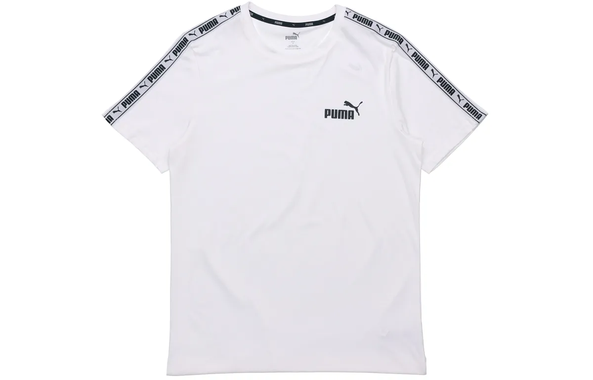 PUMA T-Shirts Men's White Crew Neck Moderate
