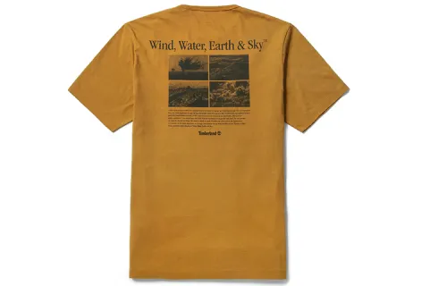 Timberland T Shirts Men's Wheat Crew Neck Moderate Straight Fit