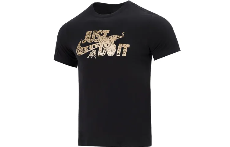 Nike T-Shirts Men's Crew Neck Moderate Straight Fit