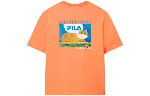FILA x Pepe Shimada Drop Shoulder Sleeve T Shirt Men's Orange