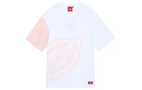 Dickies T Shirt Unisex White Pink