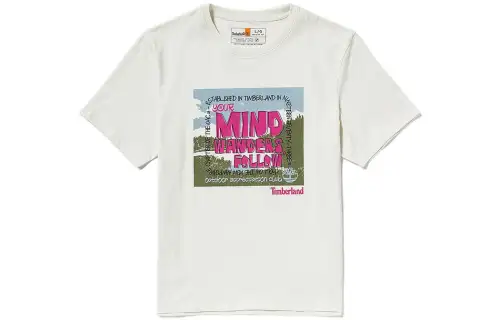 Timberland T Shirt Unisex Vintage White