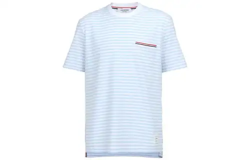 THOM BROWNE Stripe Printed Crewneck T Shirt