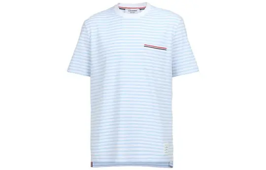 THOM BROWNE Stripe Printed Crewneck T Shirt