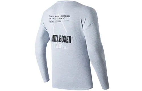 ANTA Variety Training Collection T Shirts Men's Blue Gray Crew Neck Straight Fit
